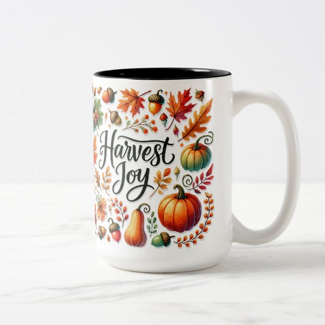 Tasse 2 Couleurs Fête de la générosité d'automne (Droit)