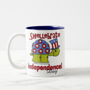 Tasse 2 Couleurs Fête de l'Indépendance des tortues Shellebrate !