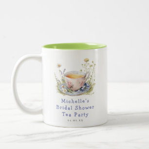 Tasse 2 Couleurs Fête de thé de mariage printanier aquarelle