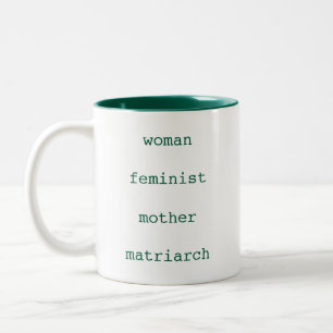 Tasse 2 Couleurs Fête des Mères Féministe Écriture Machine à Écrire
