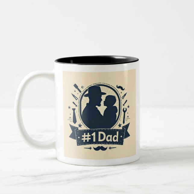 Tasse 2 Couleurs Fête du papa #1 (Gauche)