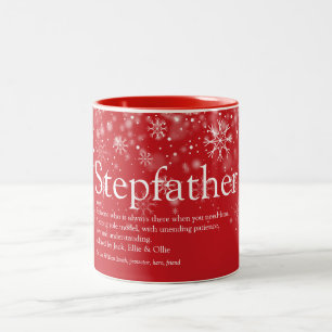 Tasse 2 Couleurs Fêtes de Noël Stepfather Stepdad Définition