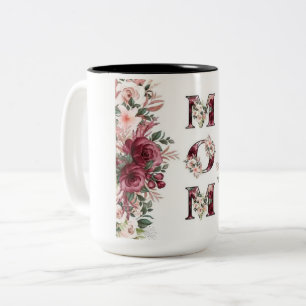 Tasse 2 Couleurs Fêtez Maman avec des fleurs ! Floral Maman Design