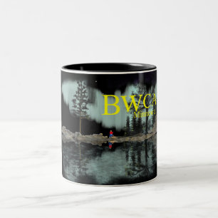 Tasse 2 Couleurs Feu de camp de l'aurore de BWCA Minnesota