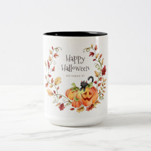 Tasse 2 Couleurs Feuillage d'automne d'Halloween