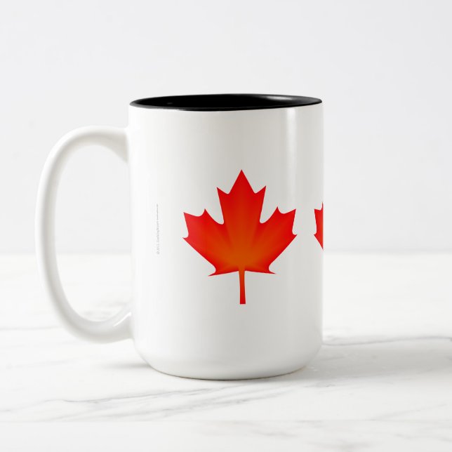 Tasse 2 Couleurs Feuille d'érable (Gauche)