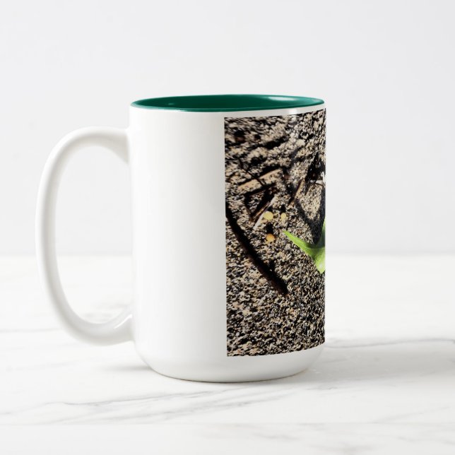 Tasse 2 Couleurs Feuille unique (Gauche)