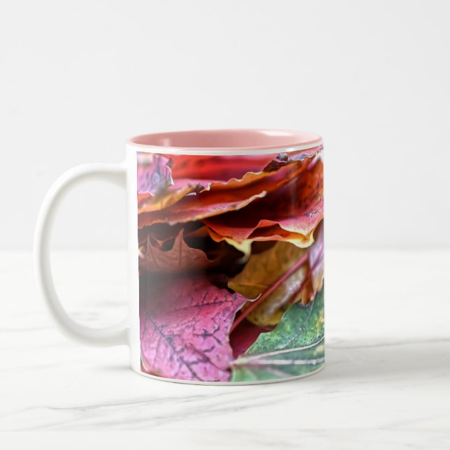 Tasse 2 Couleurs Feuilles (Gauche)