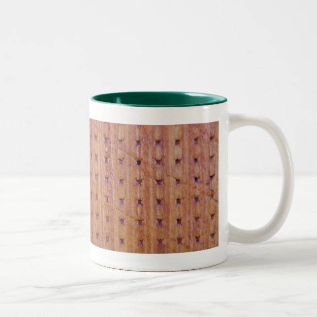 Tasse 2 Couleurs Feuilles de bois de gaufre 2 (Droit)