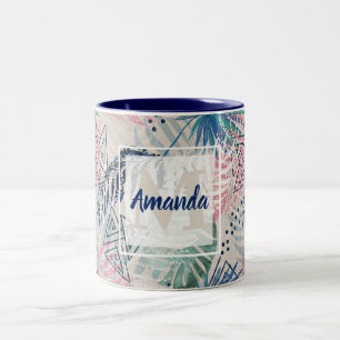 Tasse 2 Couleurs Feuilles de palmier, tropical