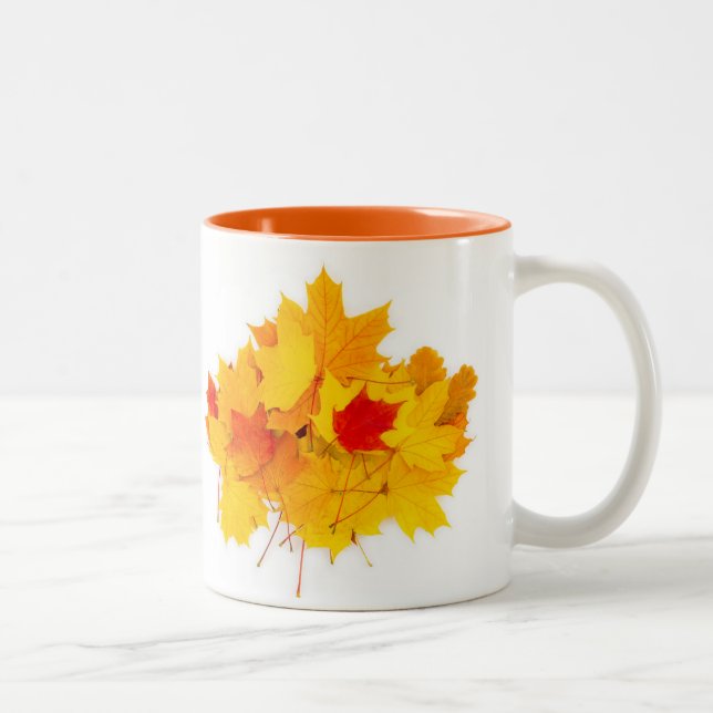 Tasse 2 Couleurs Feuilles d'érable (Droit)