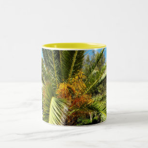 Tasse 2 Couleurs Feuilles et fleurs d'un palmier