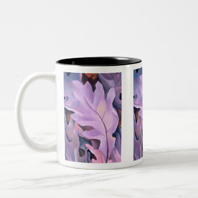 Tasse 2 Couleurs Feuilles violets, Georgia O'Keeffe, carte (Gauche)