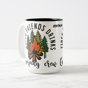 Tasse 2 Couleurs Feux, amis, Boissons Équipe de camping