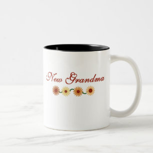 Tasse 2 Couleurs Ficelle de nouvelle grand-maman de fleurs