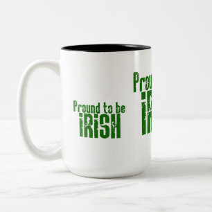 Tasse 2 Couleurs Fier d'être irlandais