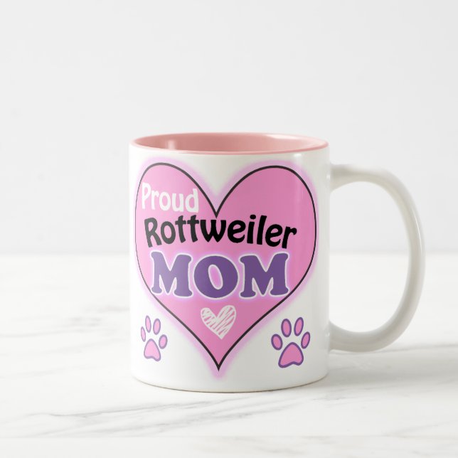Tasse 2 Couleurs Fier Rottweiler Maman (Droit)