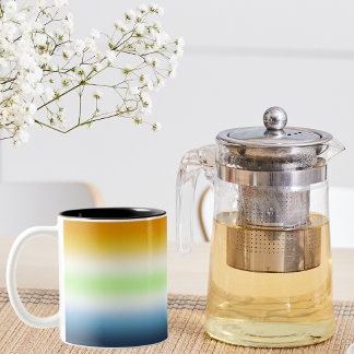 Tasse 2 Couleurs Fierté Agender AroAce à dégradé