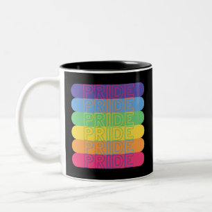 Tasse 2 Couleurs Fierté dans les couleurs arc-en-ciel