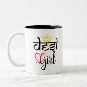 Tasse 2 Couleurs Fierté de filles marron desi indiennes ou pakista
