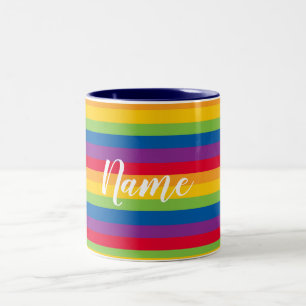 Tasse 2 Couleurs Fierté de rayures colorées