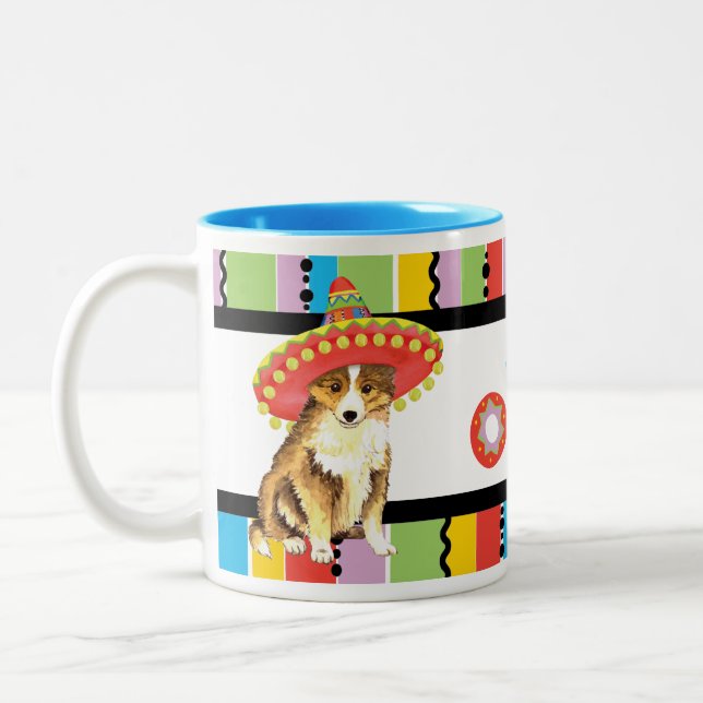 Tasse 2 Couleurs Fiesta Sheltie (Gauche)