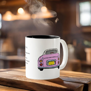 Tasse 2 Couleurs Figarations Tokyo Citation Pink Figaro Car