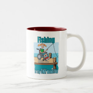Tasse 2 Couleurs Fille dans la pêche de fauteuil roulant