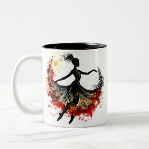 Tasse 2 Couleurs fille danse fleurs impulsion inspiration printemps