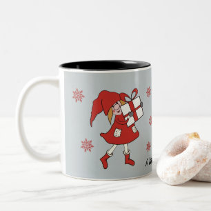 Tasse 2 Couleurs Fille de Noël
