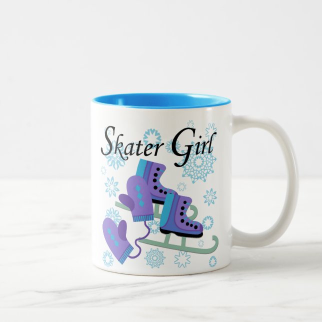 Tasse 2 Couleurs Fille de patineur (Droit)