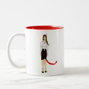 Tasse 2 Couleurs fille diable