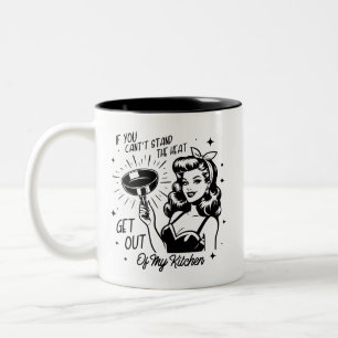Tasse 2 Couleurs Fille Glamour Rétro des Années 1950 Citation Drôle