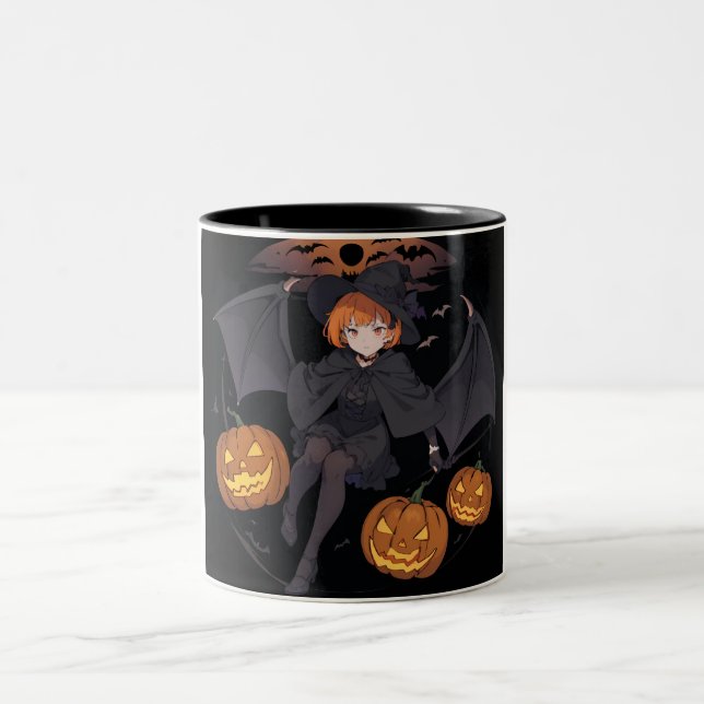 Tasse 2 Couleurs fille halloween (Centre)