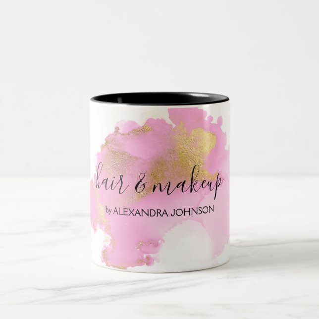 Tasse 2 Couleurs Fille laveuse rose et or (Centre)