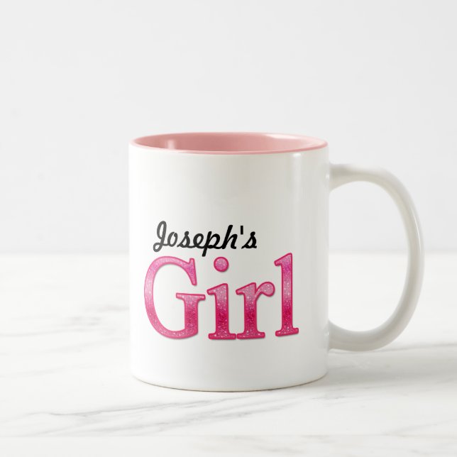 Tasse 2 Couleurs Fille personnalisée (Droit)