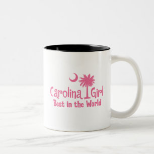 Tasse 2 Couleurs Fille rose de la Caroline meilleure au monde