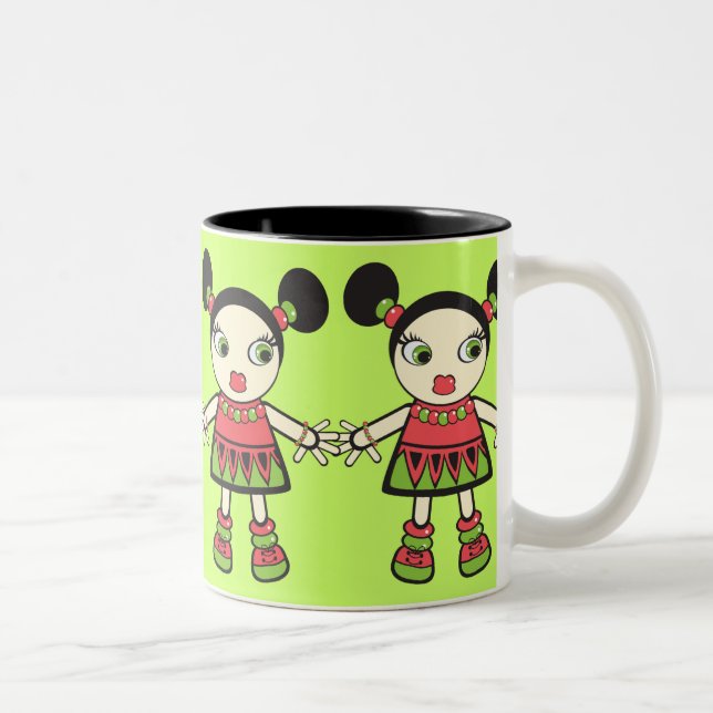 Tasse 2 Couleurs Fils de pastèque (Droit)
