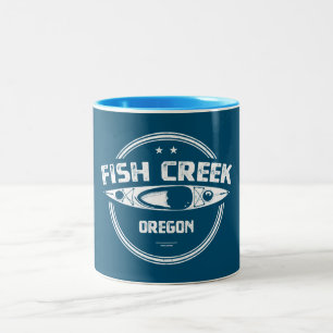 Tasse 2 Couleurs Fish Creek Oregon Kayak