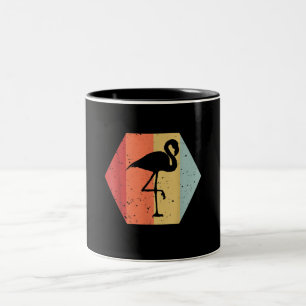 Tasse 2 Couleurs Flamant rose Vintage rétro Cute Flamant rose Lov