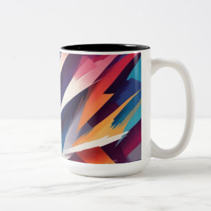 Tasse 2 Couleurs Flèche de couleur géométrique en gras
