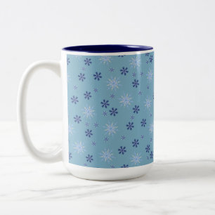 Tasse 2 Couleurs Flèche de neige bleu et blanc