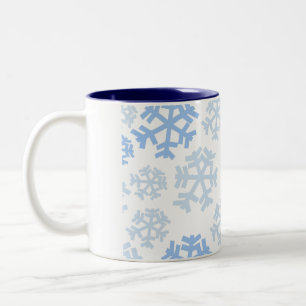 Tasse 2 Couleurs Flèche De Neige Bleu Et Blanc
