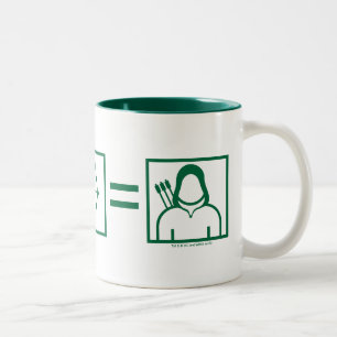 Tasse 2 Couleurs Flèche Équation de flèche verte