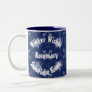 Tasse 2 Couleurs Flèches blanches sur bleu traditionnel