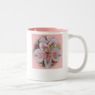 Tasse 2 Couleurs Fleur Amaryllis rose