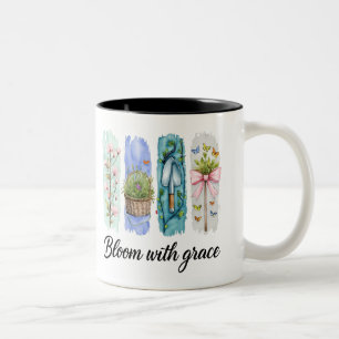 Tasse 2 Couleurs Fleur avec Grace Garden Floral Art
