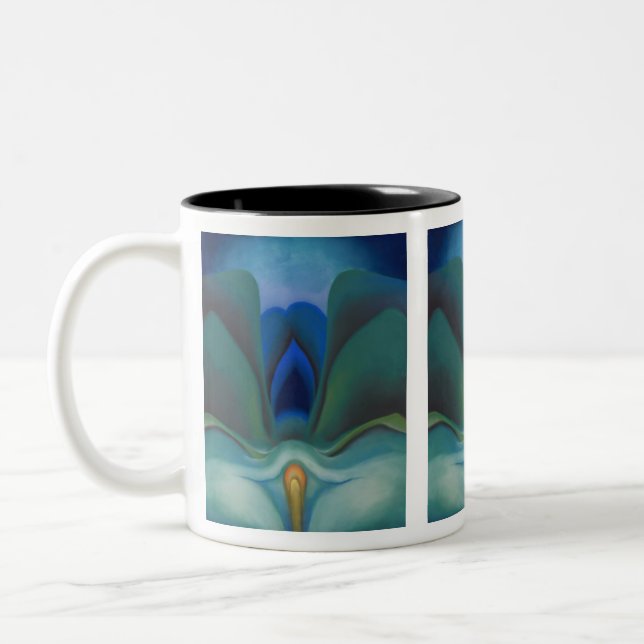 Tasse 2 Couleurs Fleur bleue, Georgia O'Keeffe, (Gauche)