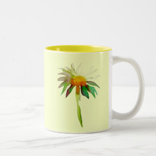 Tasse 2 Couleurs Fleur d'aquarelle moderne marguerite