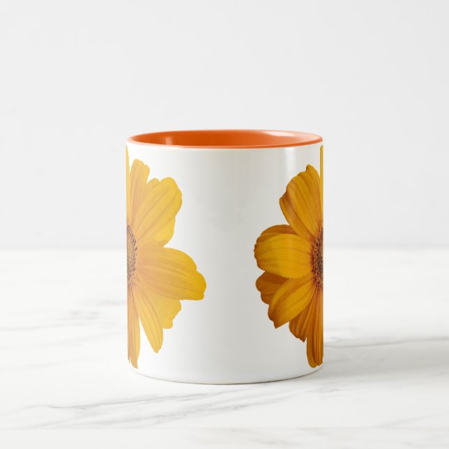 Tasse 2 Couleurs Fleur de Calendula (Centre)
